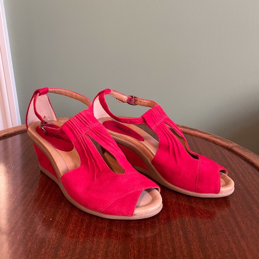 Earth Red Suede Heels